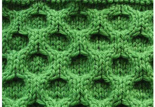 Aran honeycomb knitting pattern