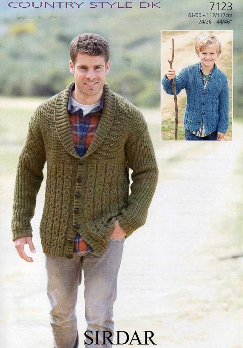 Aran knitting patterns for men's cardigans