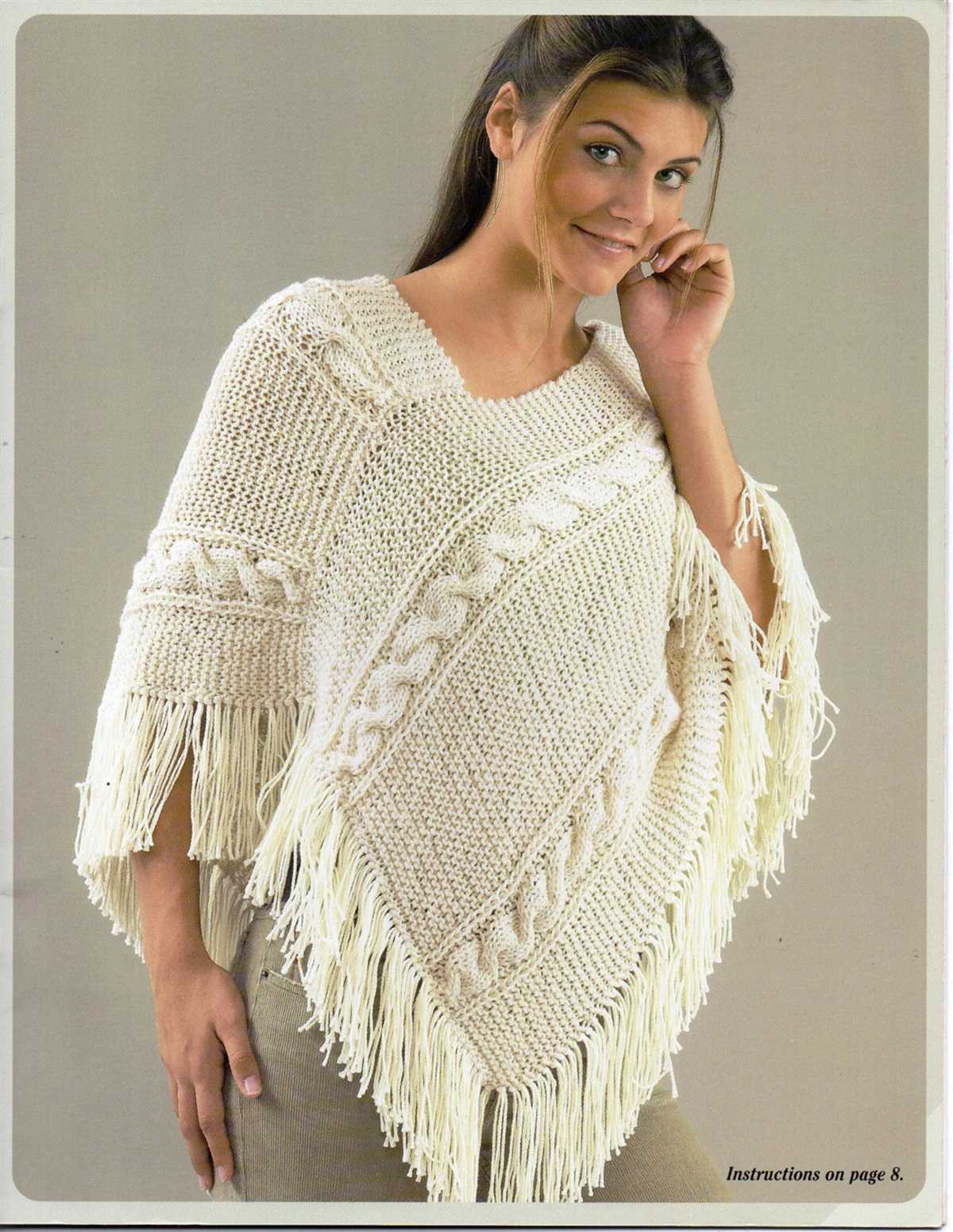 Aran poncho knitting pattern free