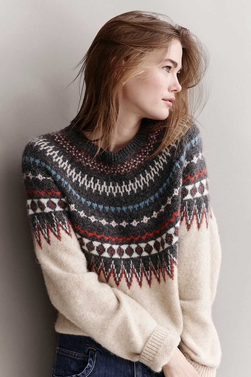 Autumn sweater knitting pattern