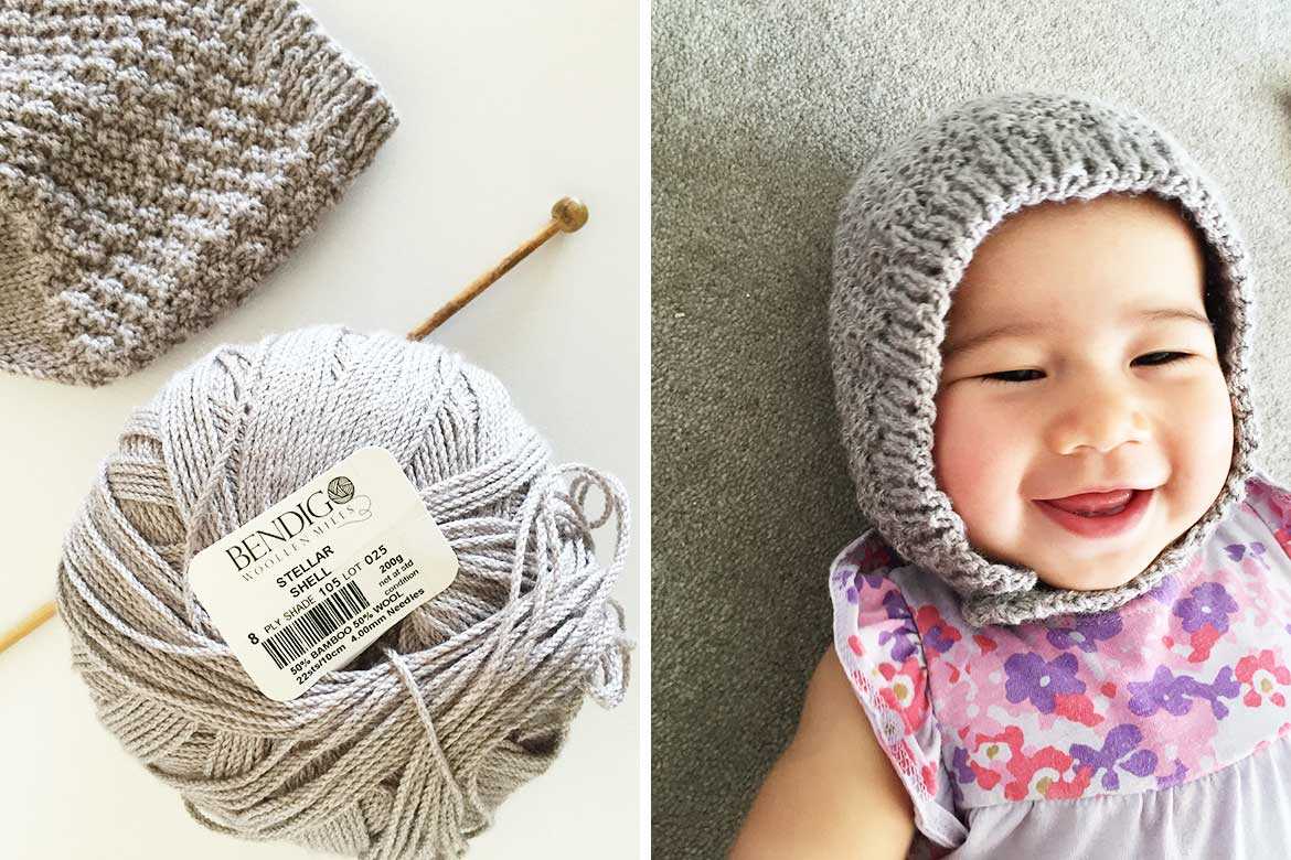 Baby bonnet knitting pattern