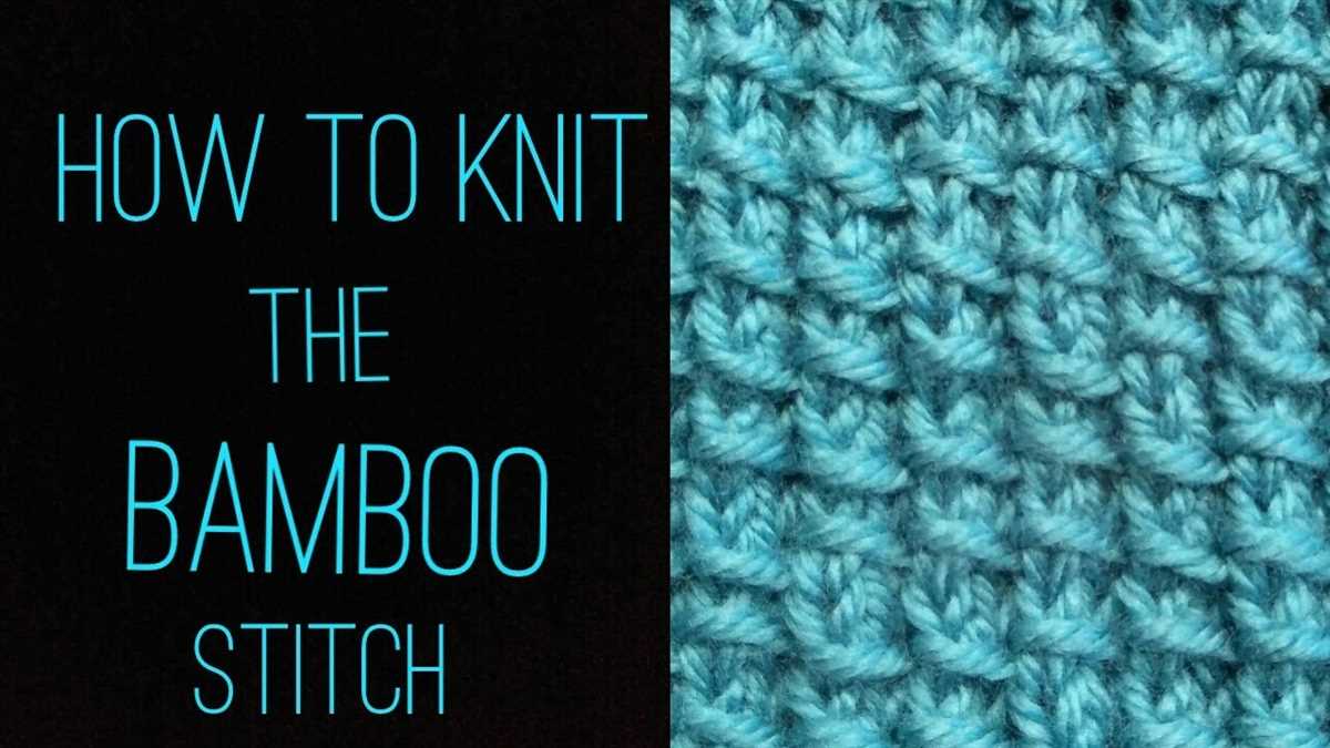 Bamboo stitch knitting pattern