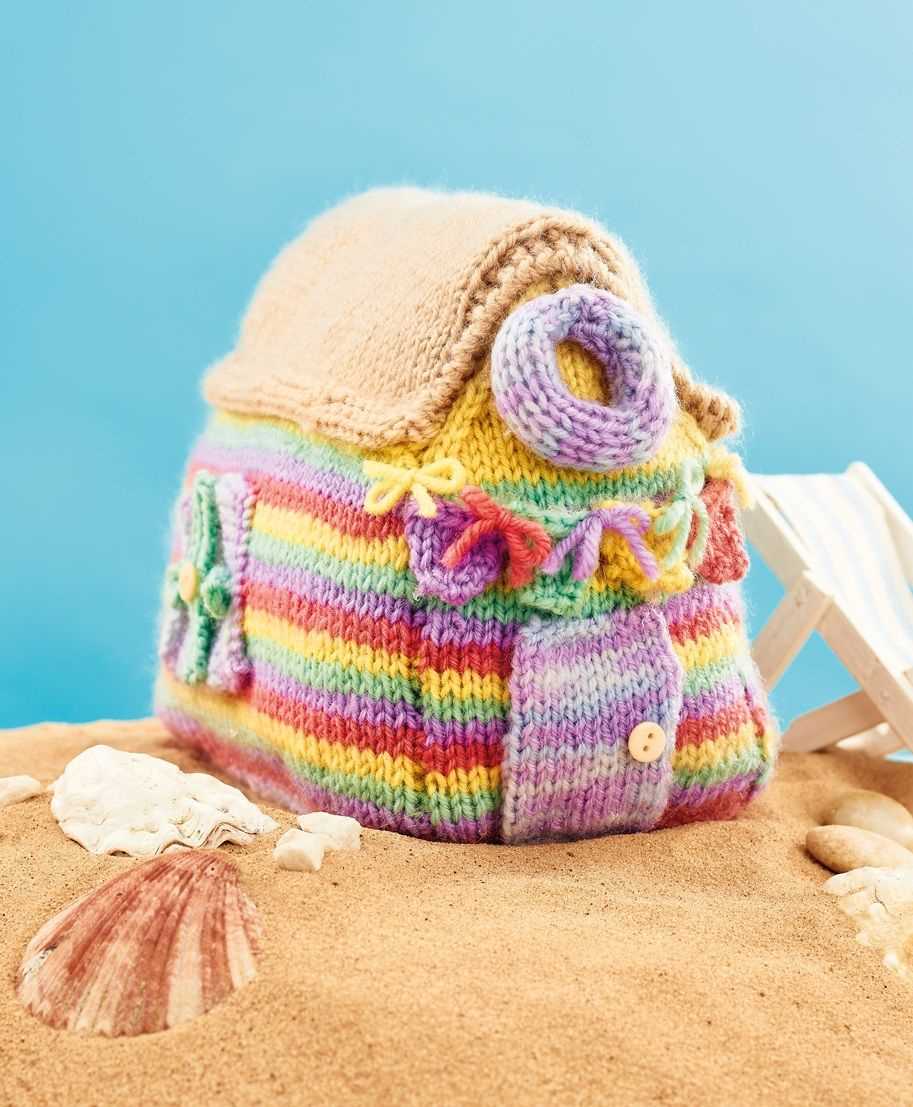 Beach hut knitting pattern