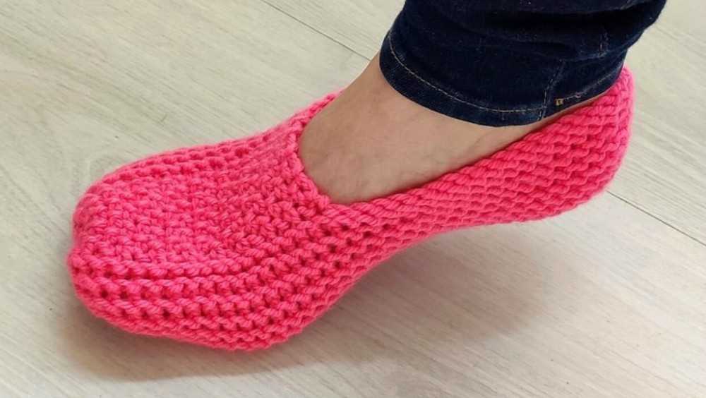 Beginner chunky knit slippers free pattern