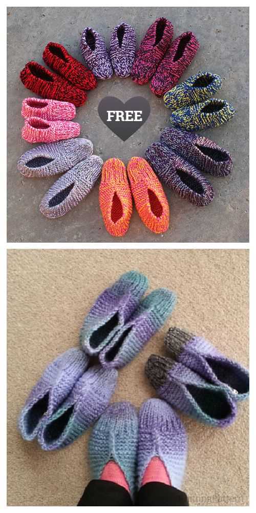 Beginner knitted slipper pattern