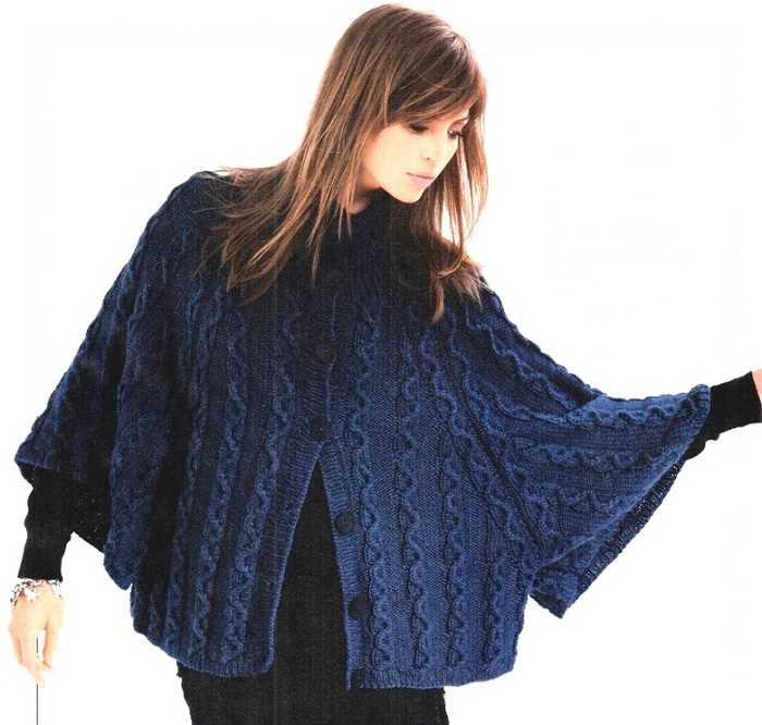Bell sleeve cardigan knitting pattern