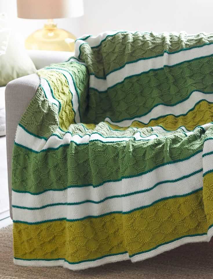 Bernat blanket stripes knitting pattern