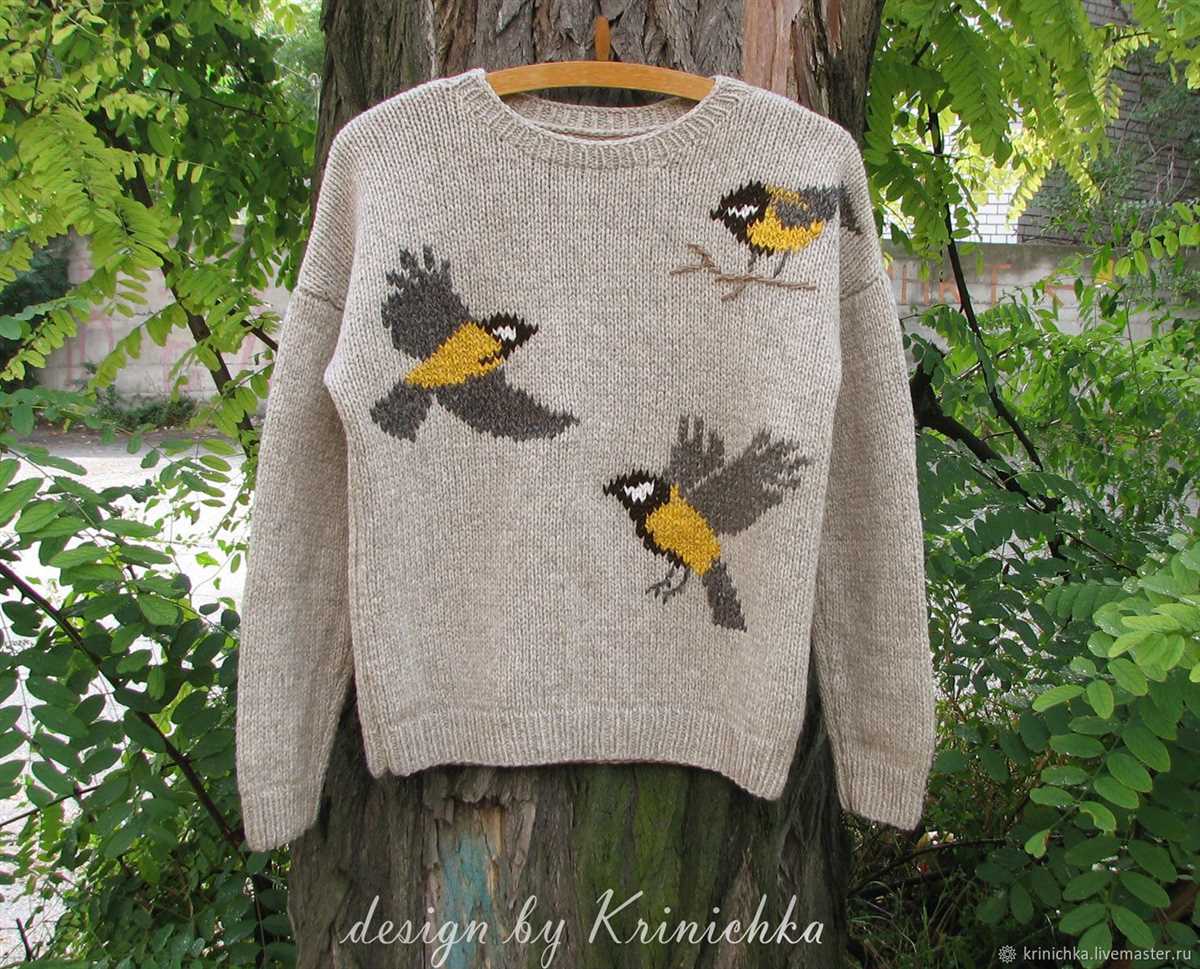 Bird sweater knitting pattern