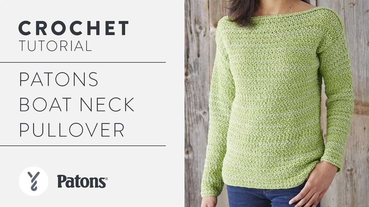 Boat neck jumper knitting pattern