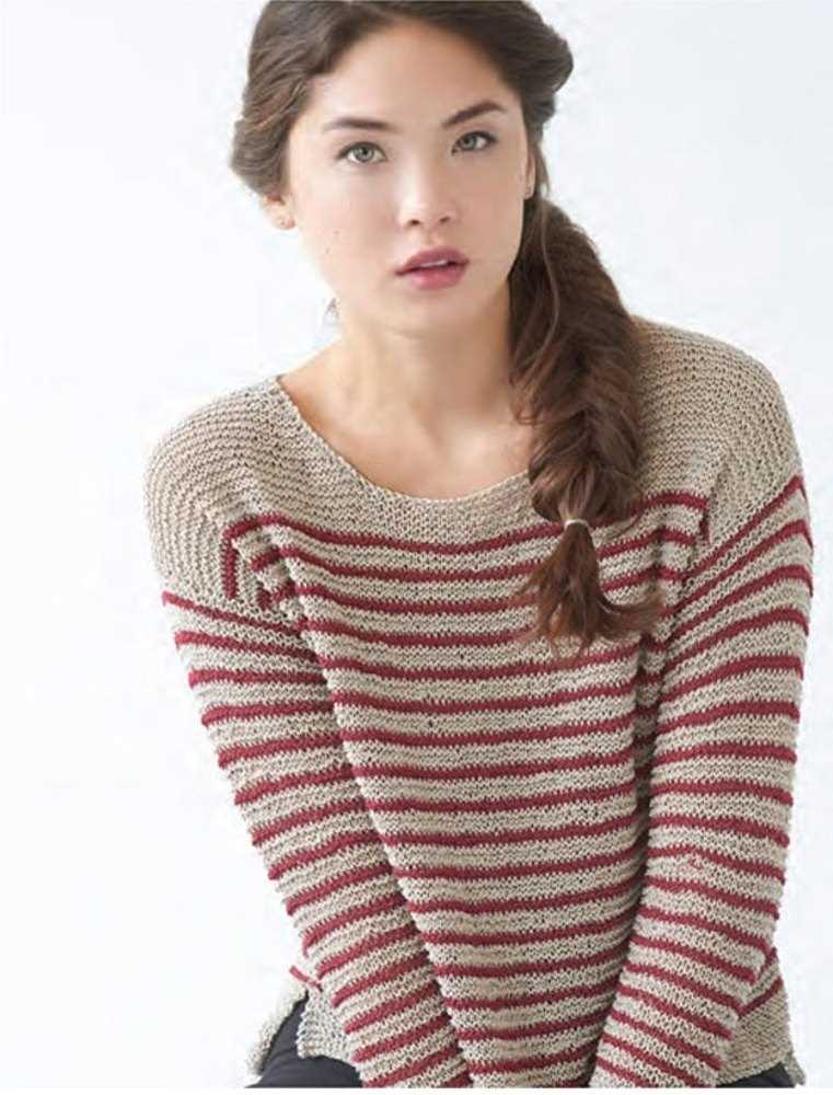 Boat neck knit top pattern