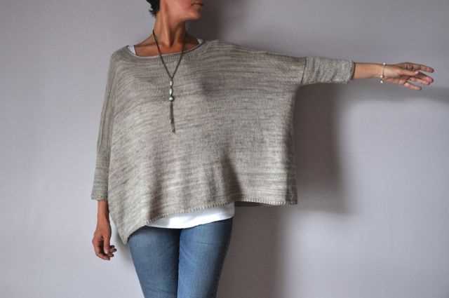 Boxy sweater knitting pattern