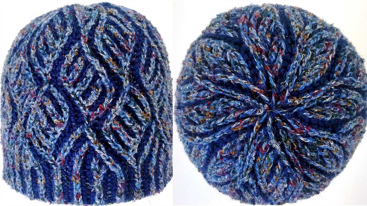 Brioche hat knit pattern