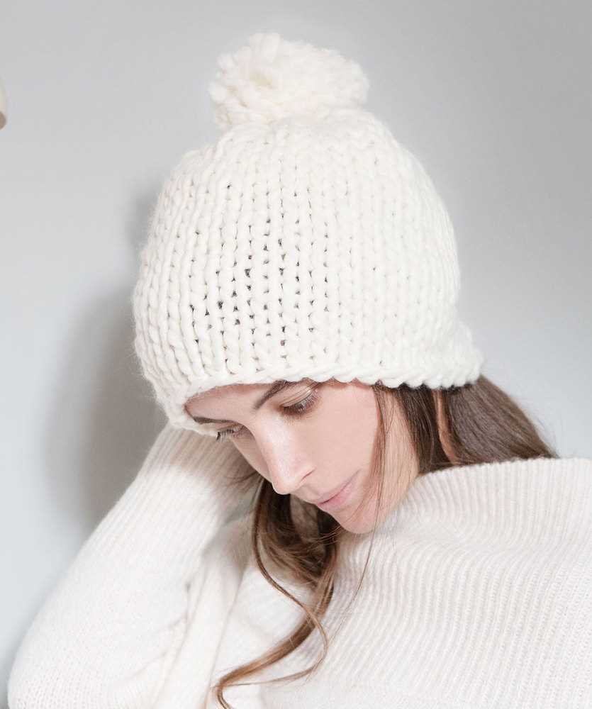 Bubble beanie hat knitting pattern