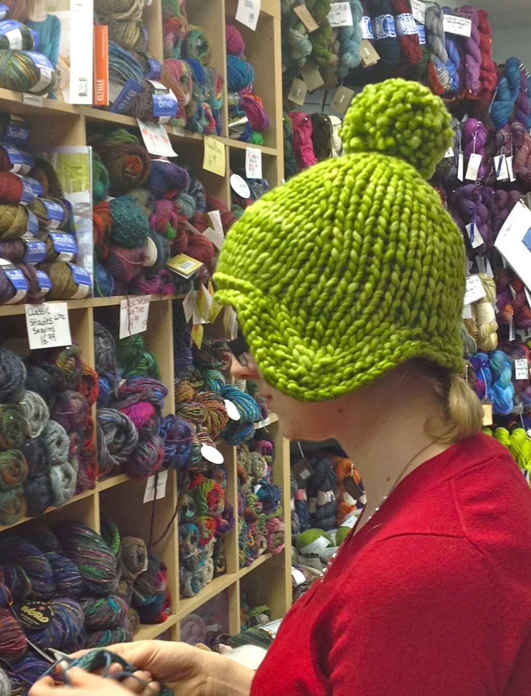 Bulky weight yarn knit hat pattern