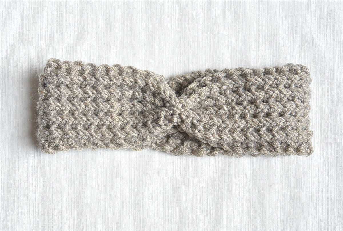 Bulky yarn knit headband pattern