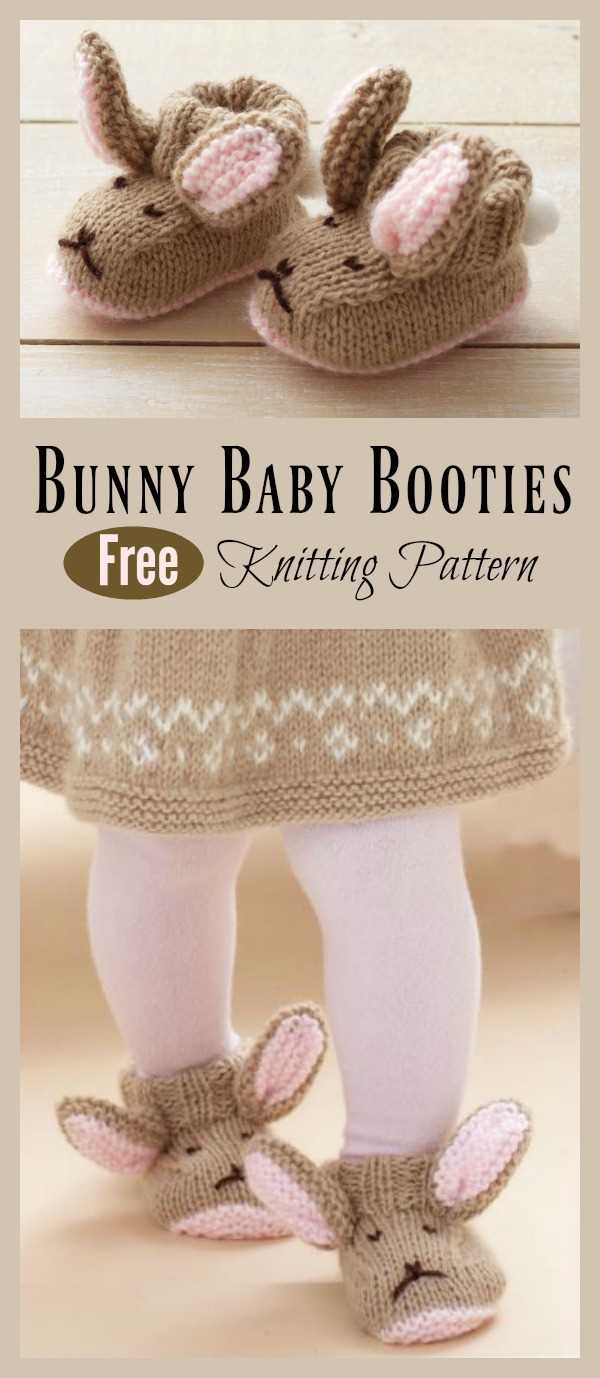 Bunny booties knitting pattern free