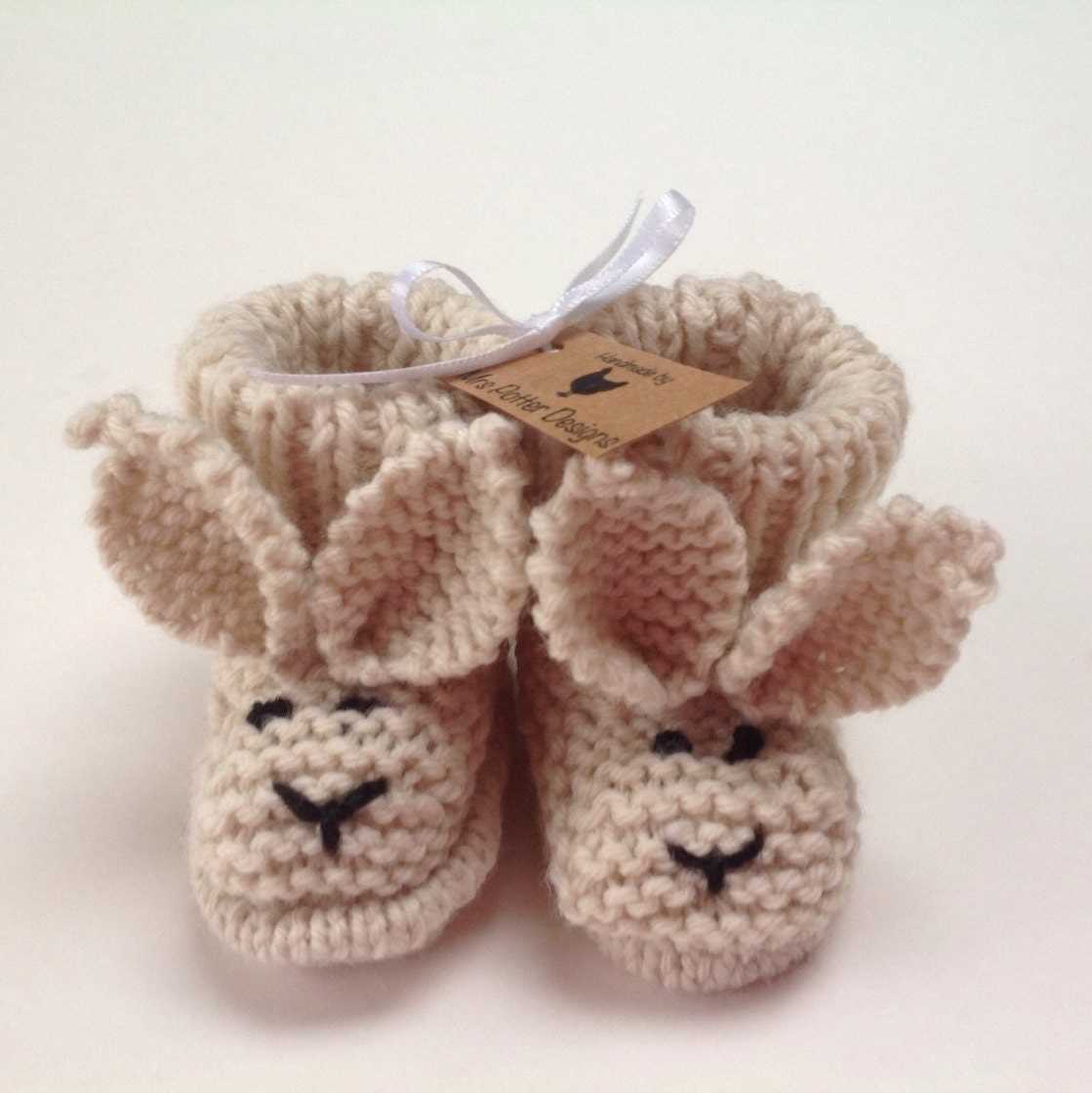 Bunny booties knitting pattern free