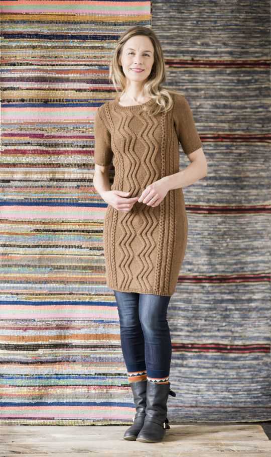 Cable knit sweater dress pattern