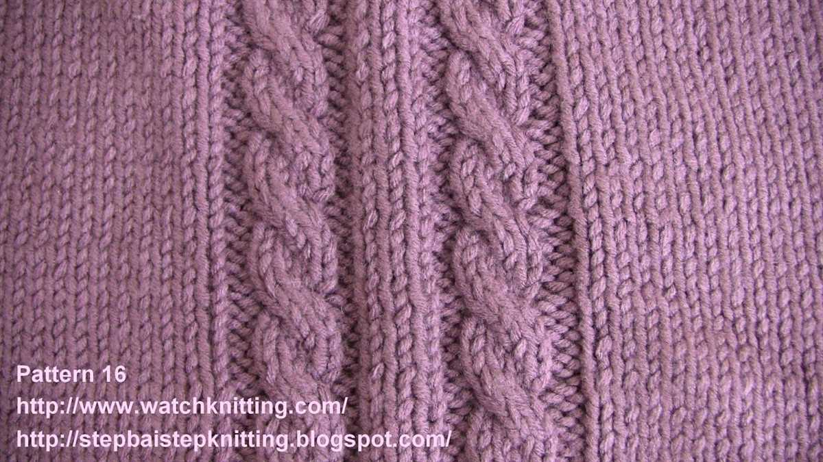 Cable stitch knit hat pattern