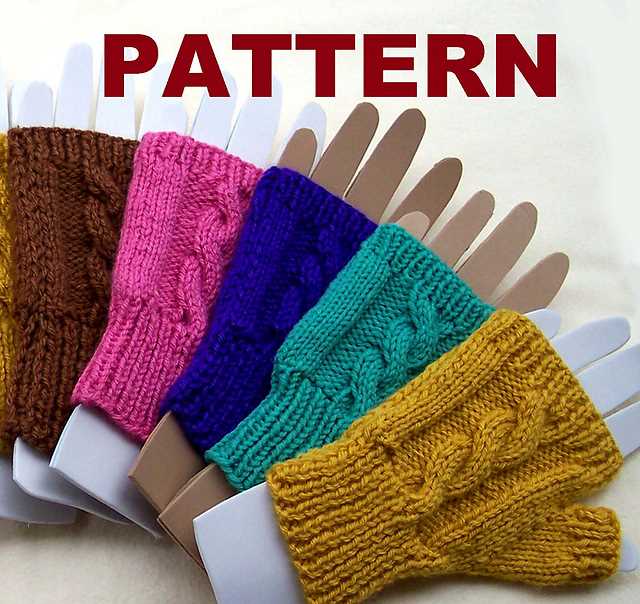 Cable knit arm warmers pattern