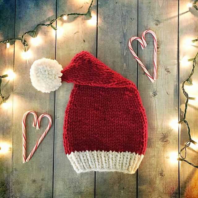 Candy cane hat knitting pattern