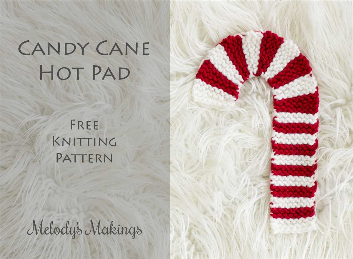 Candy cane hat knitting pattern