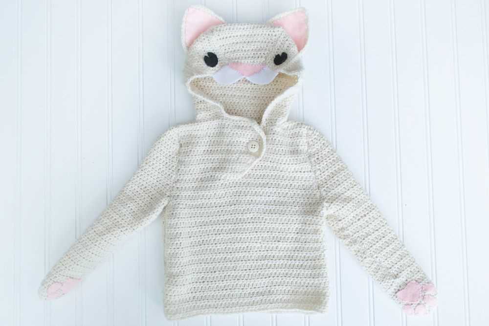 Cat hoodie knitting pattern