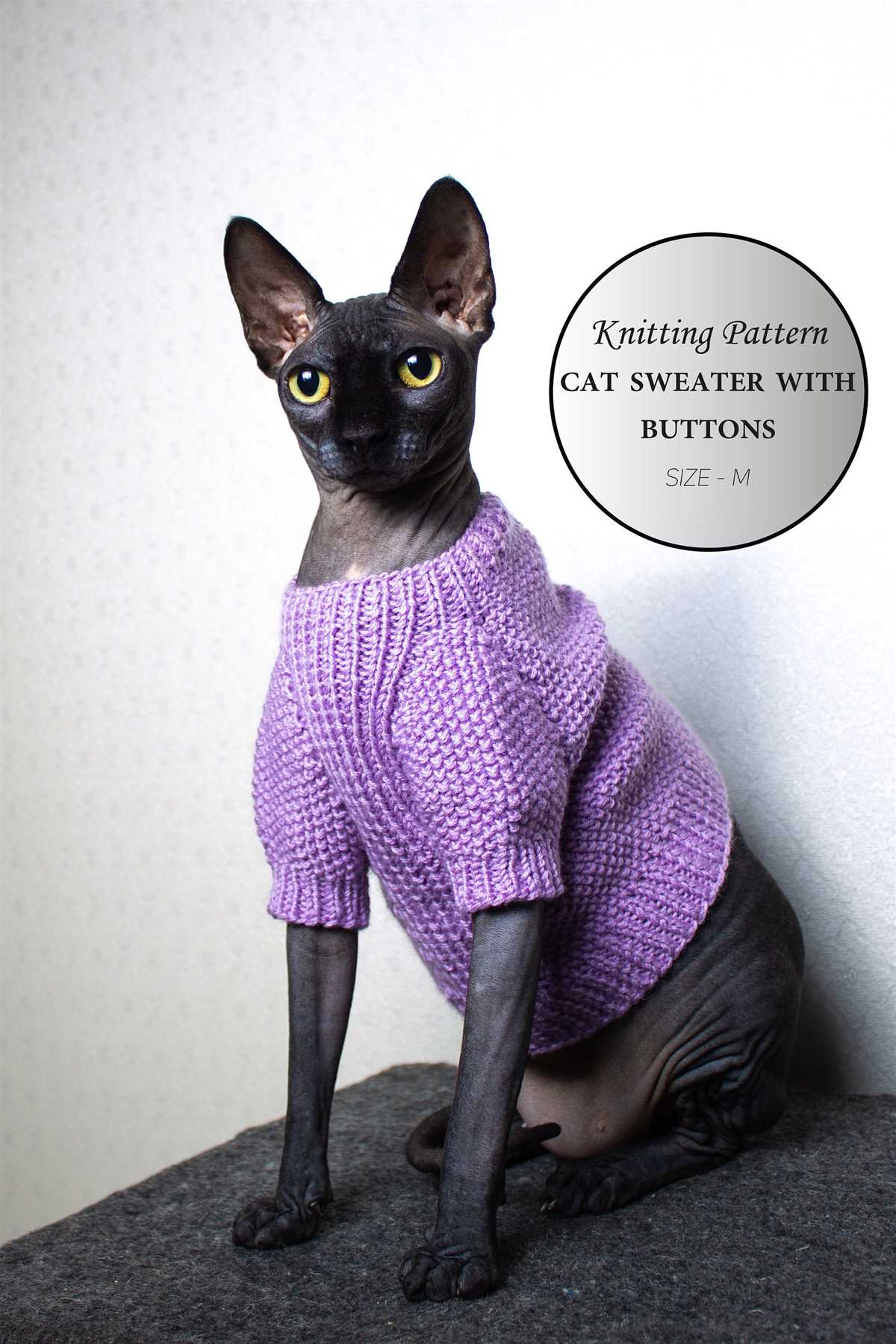 Cat knitting pattern sweater