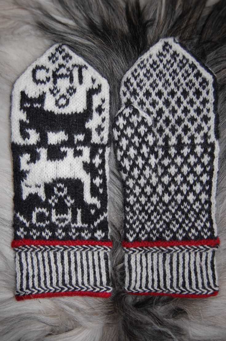 Cat mittens knitting pattern