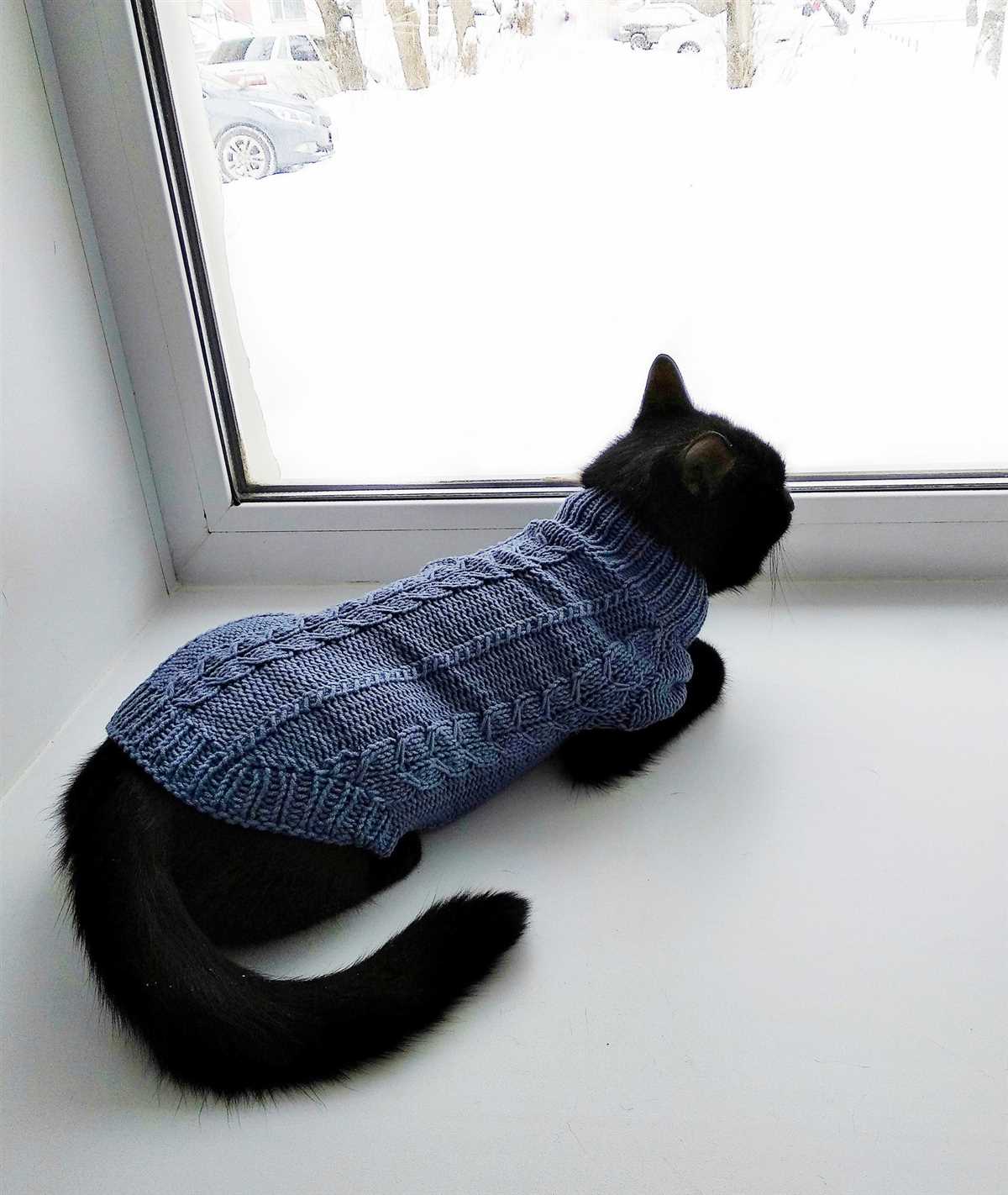 Cat knitting pattern sweater