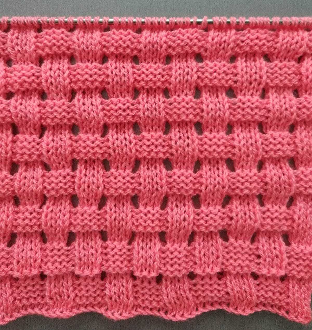 Checker stitch knitting pattern