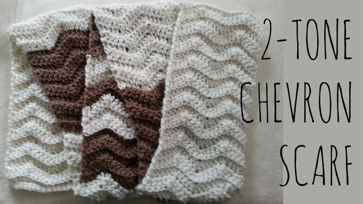 Chevron infinity scarf knitting pattern