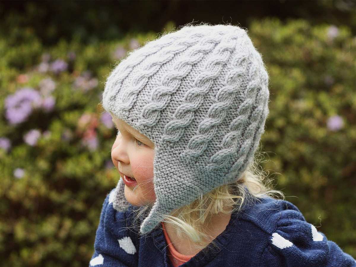 Children's earflap hat knitting pattern