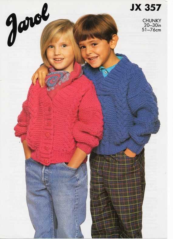 Childrens chunky cardigan knitting patterns