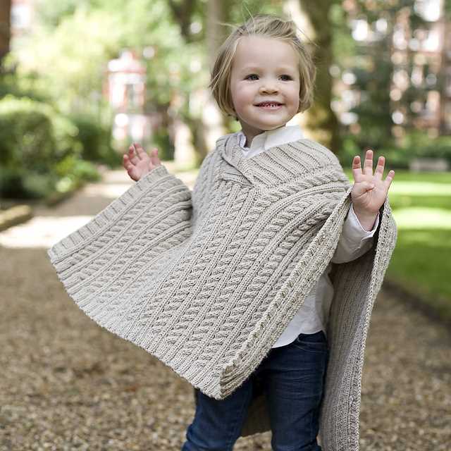 Childs knitted poncho pattern