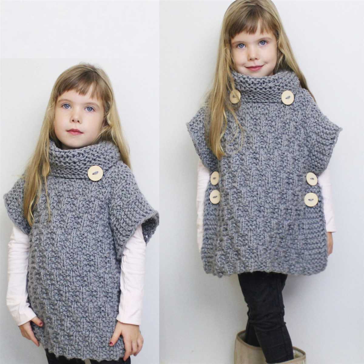 Childs knitted poncho pattern