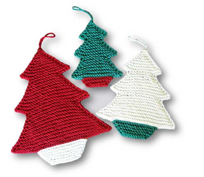 Christmas tree garland knitting pattern