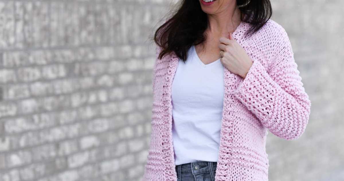 Chunky cardigan knit pattern