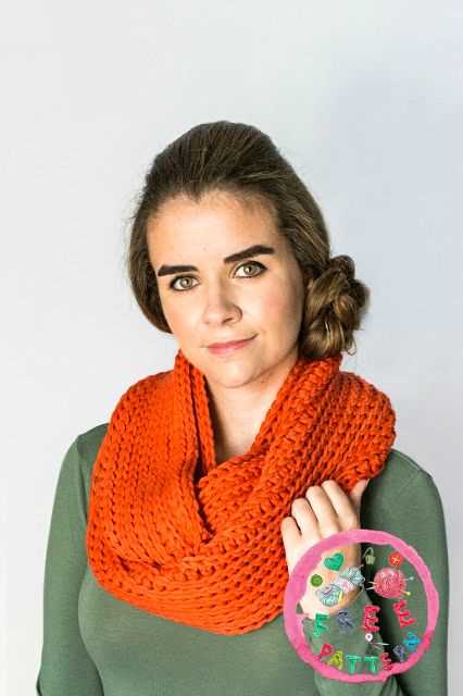 Chunky infinity scarf knitting pattern free