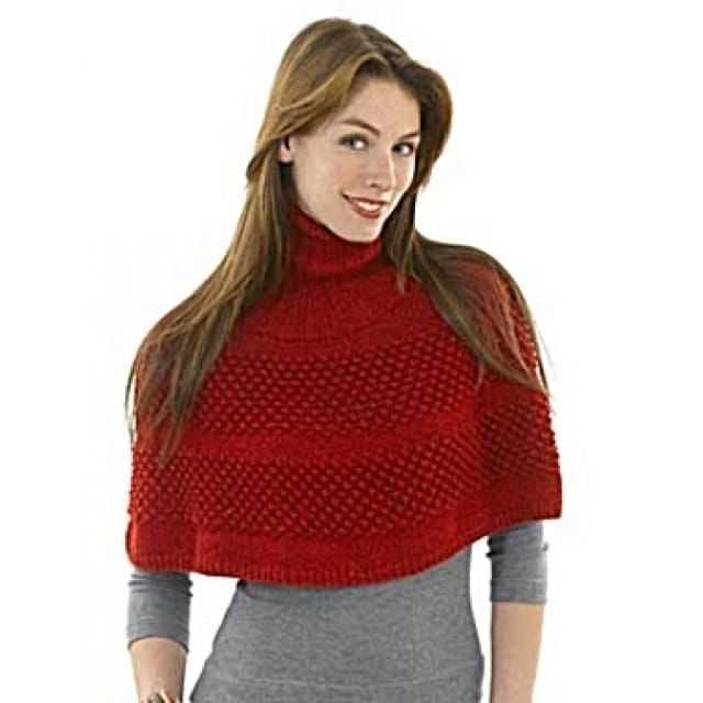 Chunky knit capelet pattern