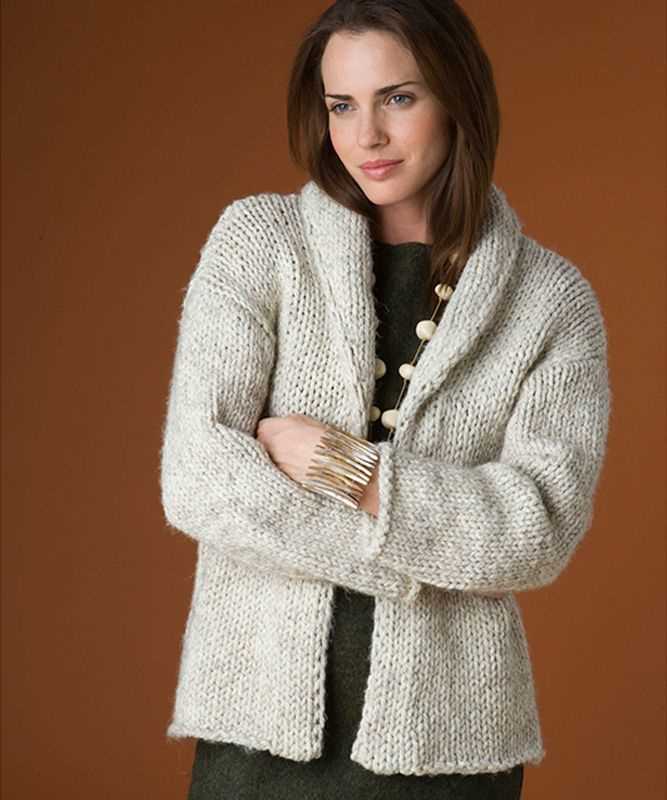 Chunky knit pattern cardigan