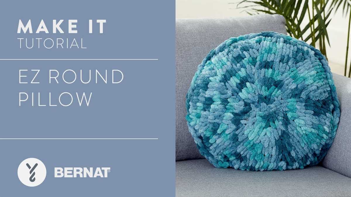 Chunky knit round pillow pattern