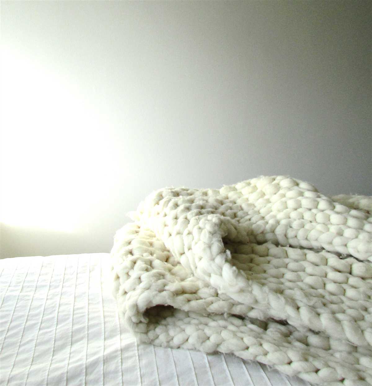 Chunky wool knit blanket pattern