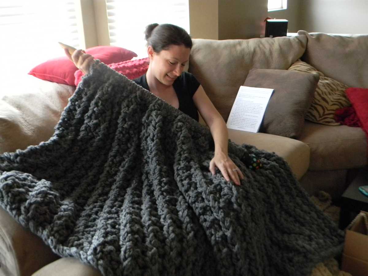 Chunky wool knit blanket pattern