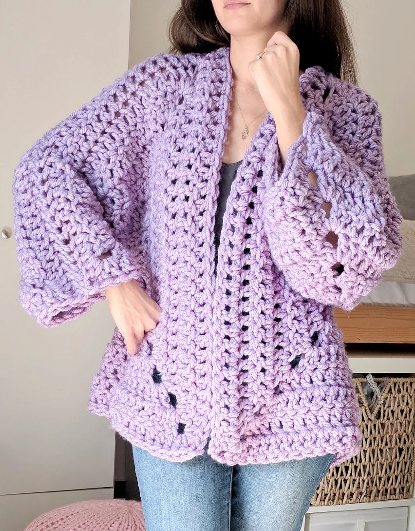 Chunky cardigan knit pattern