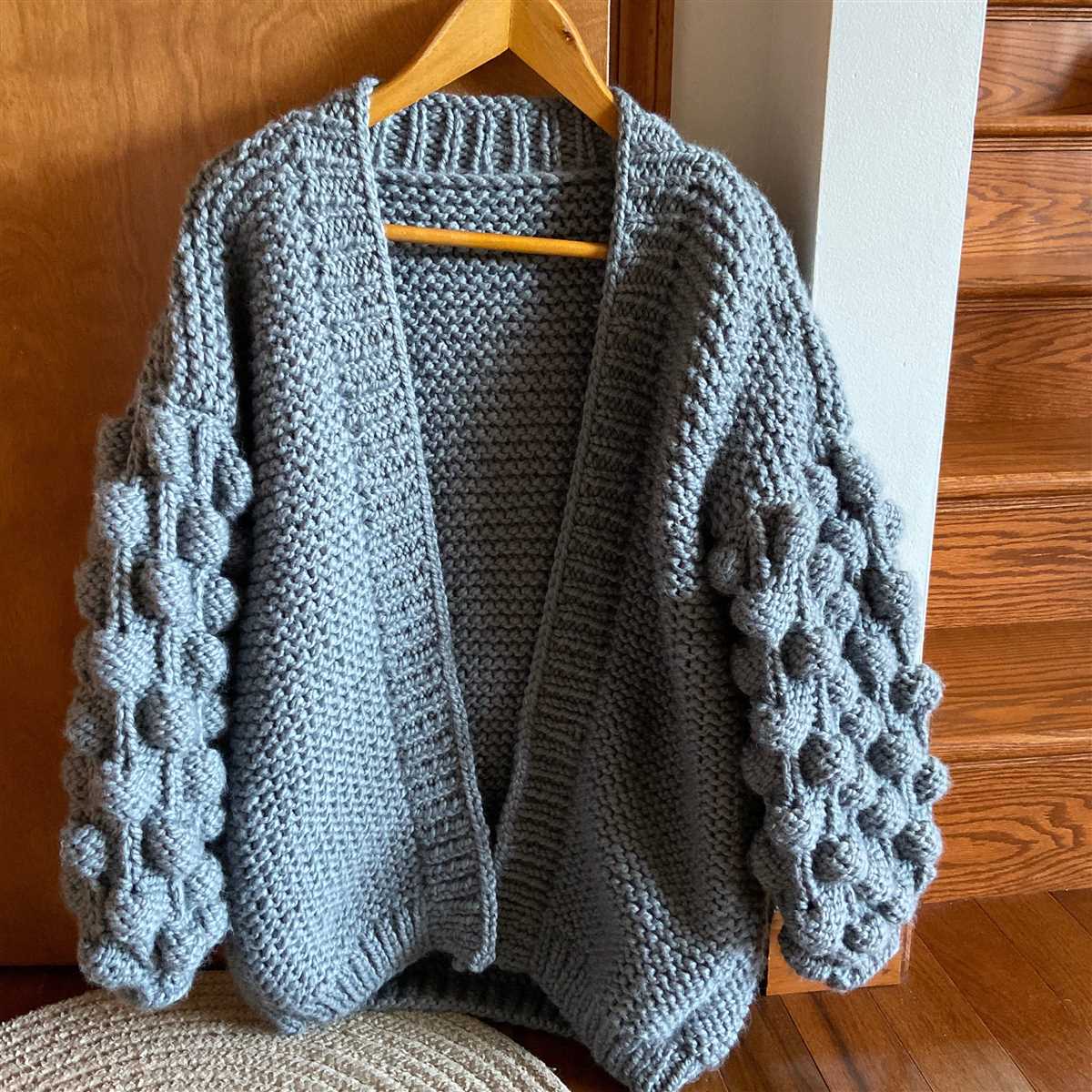 Chunky knit pattern cardigan