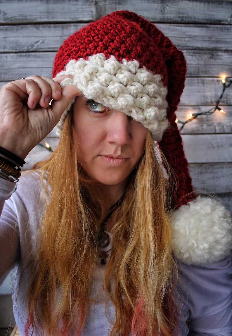 Chunky knit santa hat pattern free