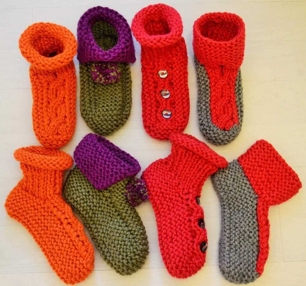 Chunky knitted socks pattern