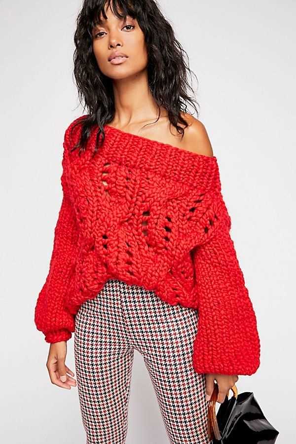 Cold shoulder jumper knitting pattern