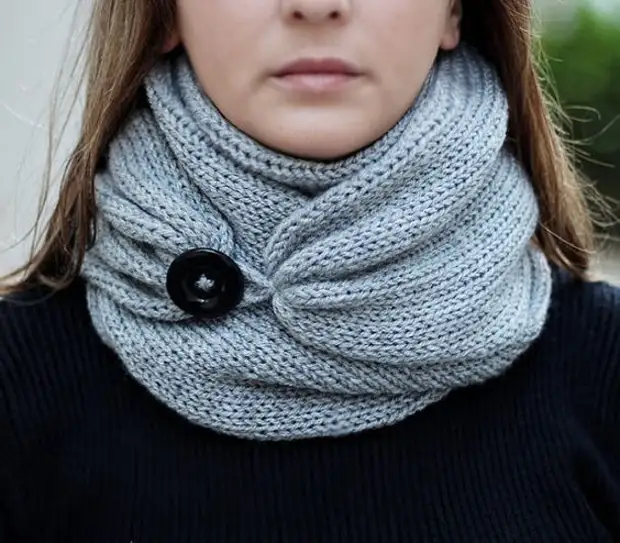 Collar scarf knitting pattern